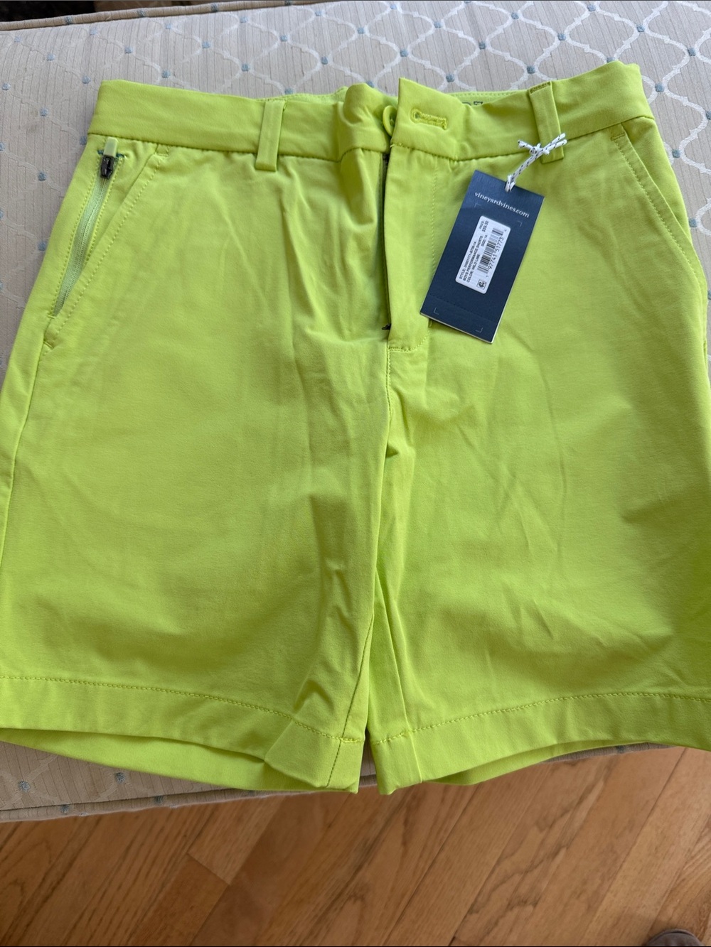 NWT Boys Lime Green Performance Shorts, size 14